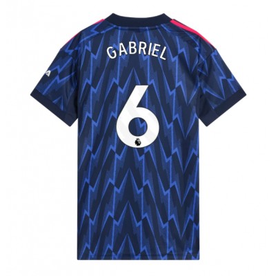 Ženski Nogometni dresi Arsenal Gabriel Magalhaes #6 Gostujoči 2025-26 Kratek Rokav Ženski Nogometni dresi Arsenal Gabriel Magalhaes #6 Gostujoči 2025-26 Kratek Rokav
